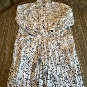 ASOS Jumpsuit Floral Print Black White Women’s Size 12